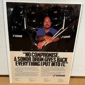 Chester Thompson - SONOR DRUMS - 1989 Print Advertisement - Vintage Print Ad